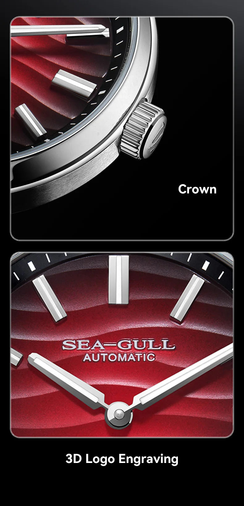 Seagull Natural Series Men Watch Automatic Mechanical Watch Polaris Sub Dial Luminous Luxury Dress Men Wristwatch 6180 2025 New