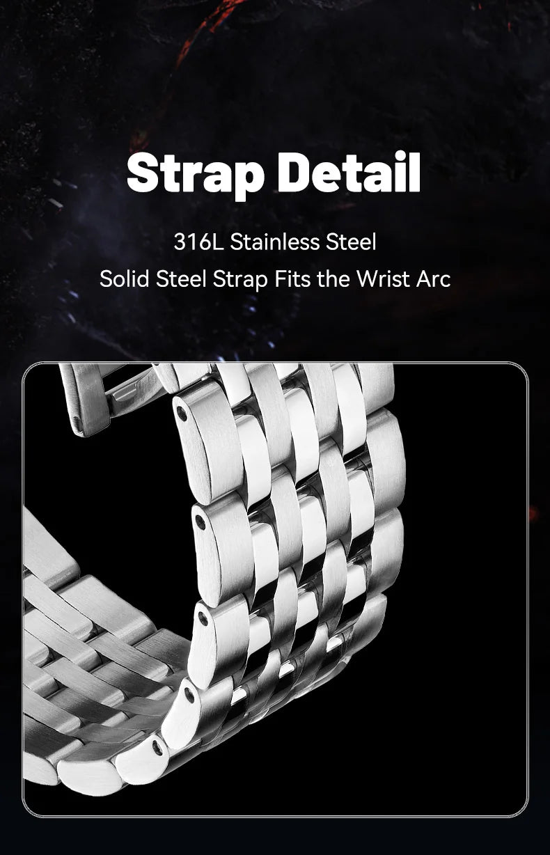Seagull Natural Series Men Watch Automatic Mechanical Watch Polaris Sub Dial Luminous Luxury Dress Men Wristwatch 6180 2025 New