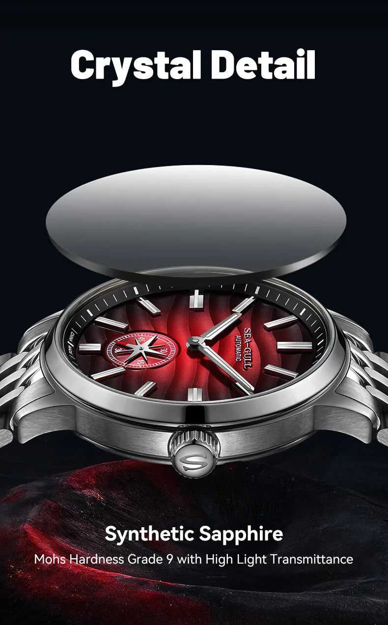 Seagull Natural Series Men Watch Automatic Mechanical Watch Polaris Sub Dial Luminous Luxury Dress Men Wristwatch 6180 2025 New