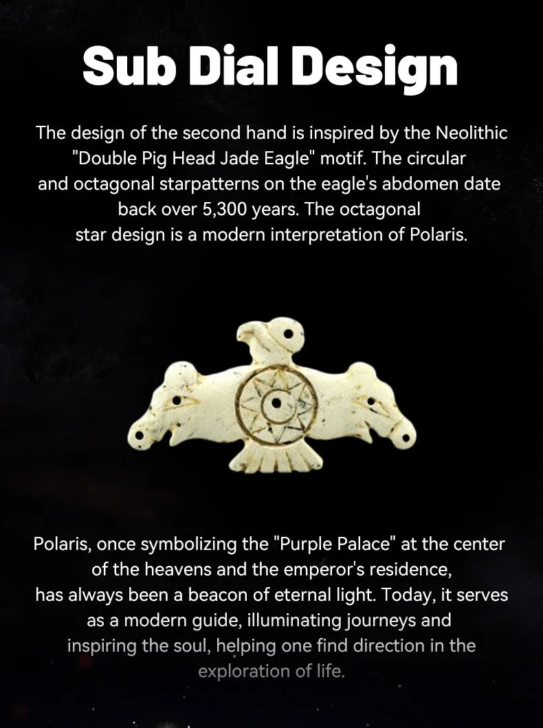 Seagull Natural Series Men Watch Automatic Mechanical Watch Polaris Sub Dial Luminous Luxury Dress Men Wristwatch 6180 2025 New