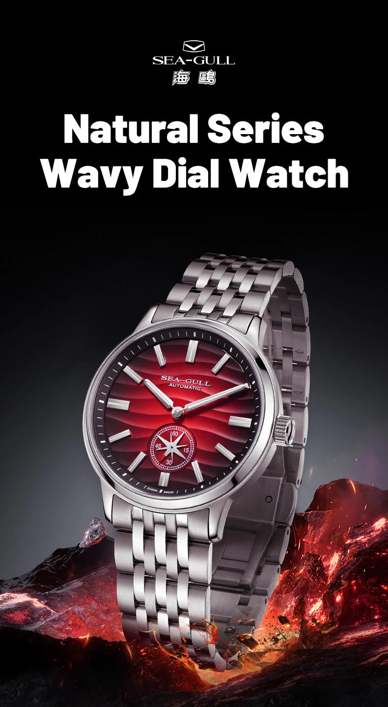 Seagull Natural Series Men Watch Automatic Mechanical Watch Polaris Sub Dial Luminous Luxury Dress Men Wristwatch 6180 2025 New