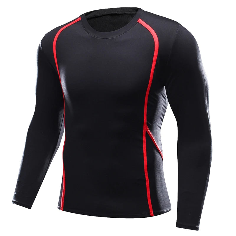 ANSZKTN Men O Neck Fitness Sports Jacket Bodybuilding Quick Dry Suit Long Sleeve T-shirt Spring Winter Running Fitness Top