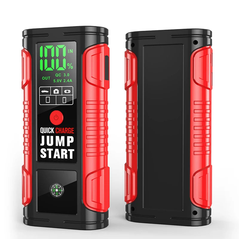 Portable 100A Car Jump Starter Battery Booster Charger and Power Bank for Most Phones for Motorcycles with 1000A Peak Current