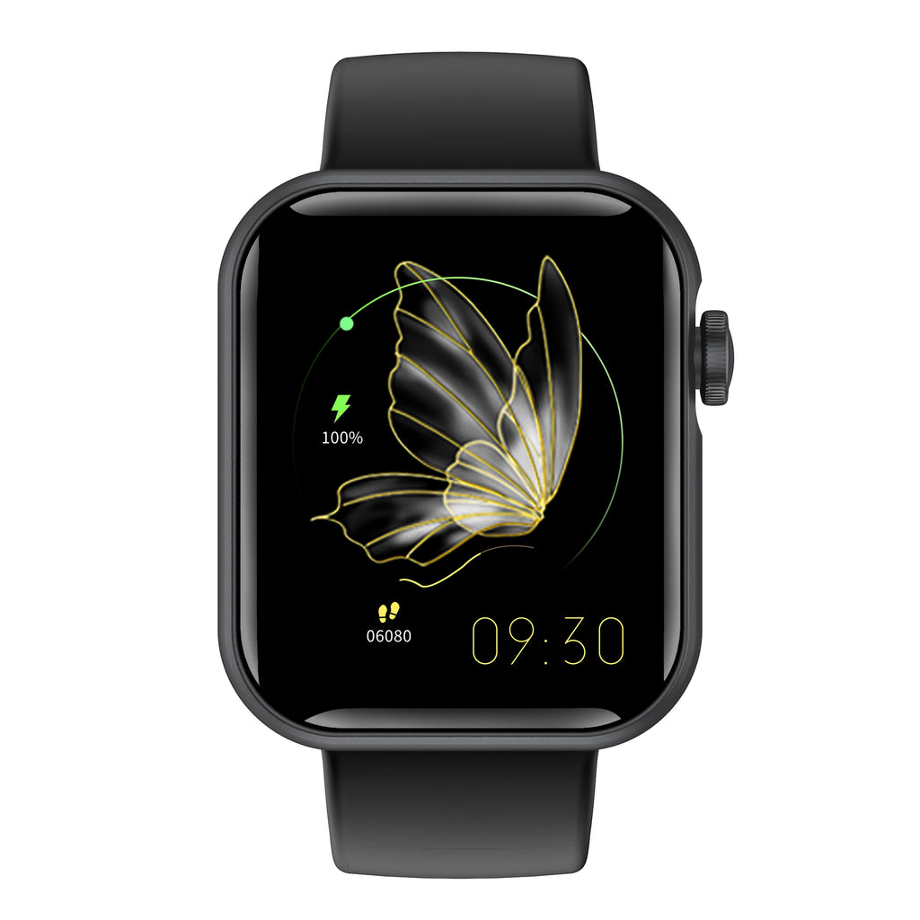 2025 Smartwatch Touch Screen Fitness Tracker Android iPhone Compatibility Heart Rate Blood Pressure Oxygen Monitoring Square BT