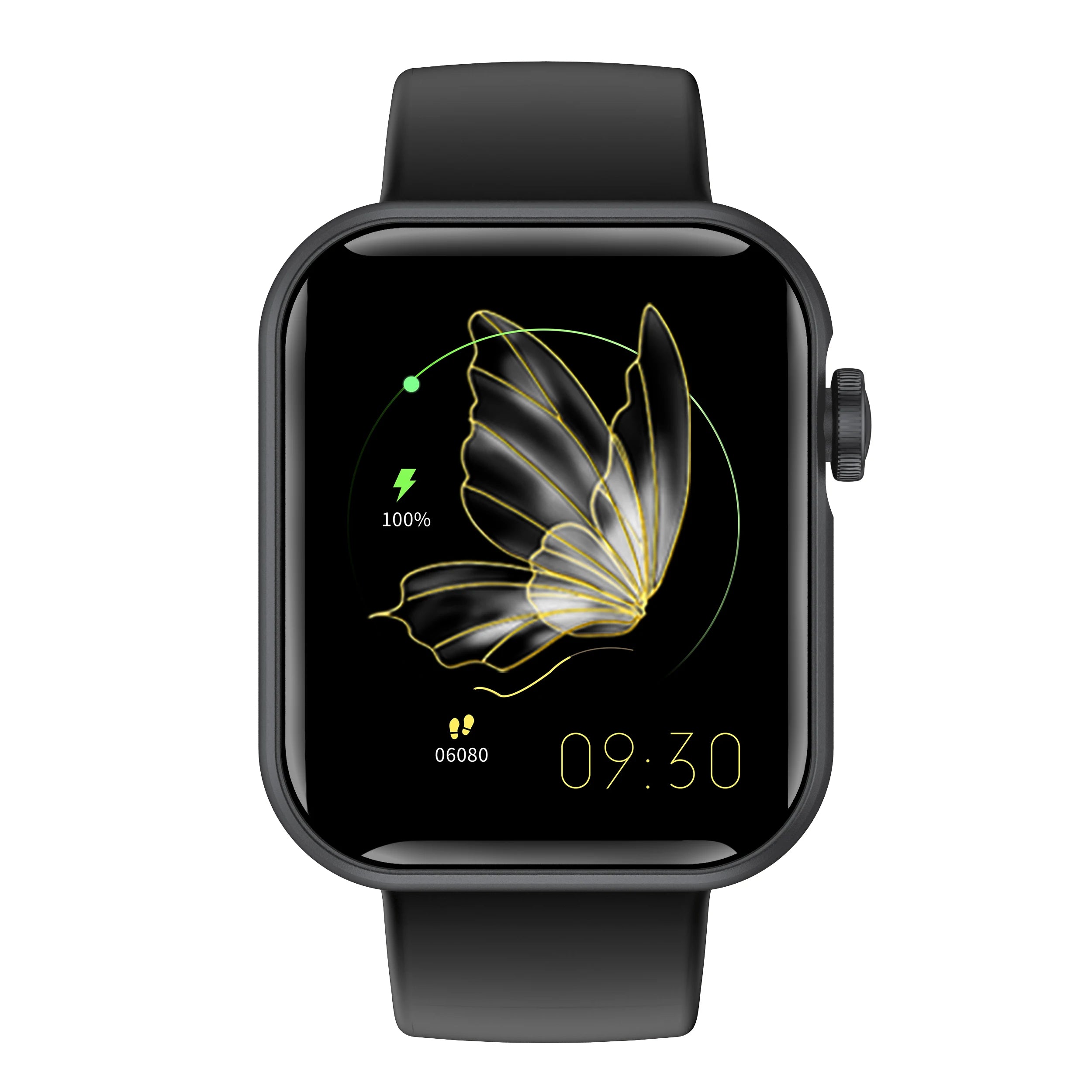 2025 Smartwatch Touch Screen Fitness Tracker Android iPhone Compatibility Heart Rate Blood Pressure Oxygen Monitoring Square BT