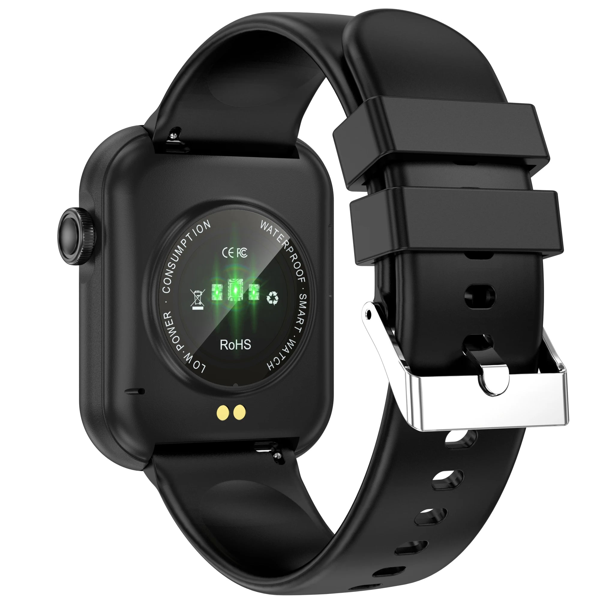 2025 Smartwatch Touch Screen Fitness Tracker Android iPhone Compatibility Heart Rate Blood Pressure Oxygen Monitoring Square BT