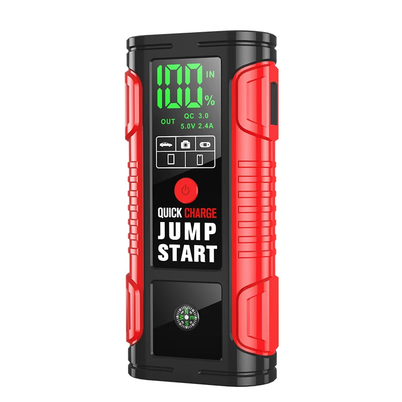 Portable 100A Car Jump Starter Battery Booster Charger and Power Bank for Most Phones for Motorcycles with 1000A Peak Current