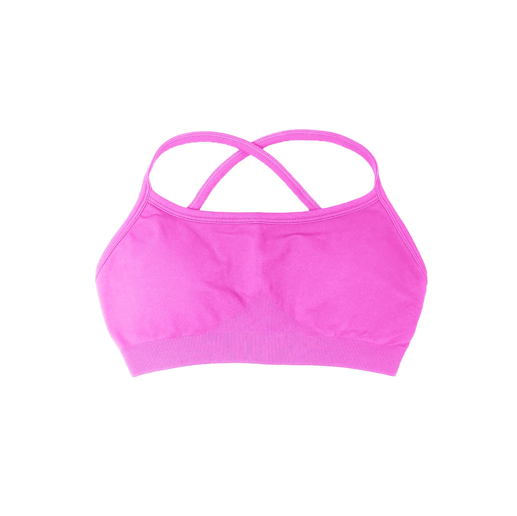 NCLAGEN Sports Bra Seamless Yoga Top Women Fitness Article Gym Active Wear Back Cross Workout Push-up Fitness Running Underwear