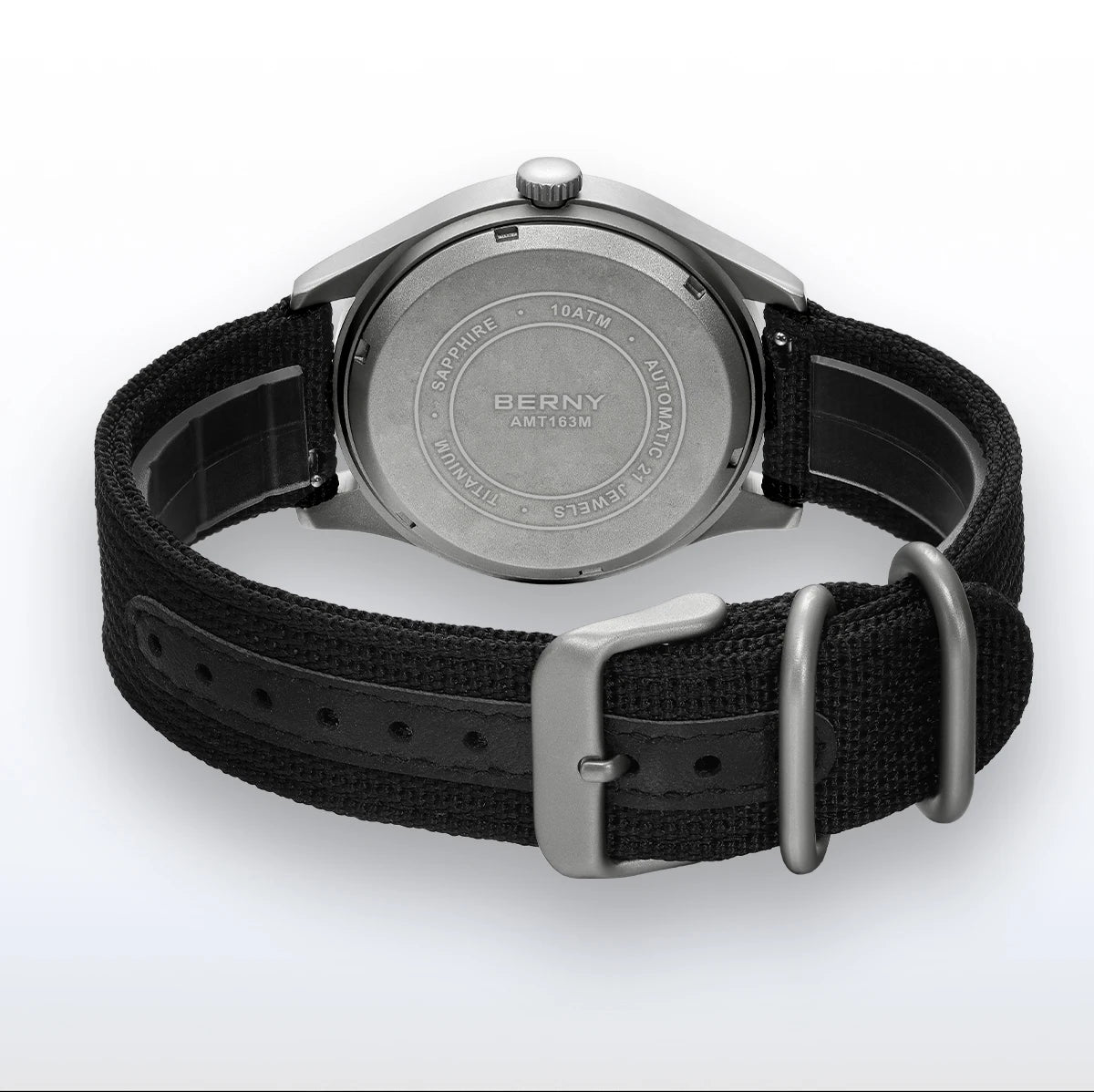 BERNY Titanium Automatic Men's Field Watches Date Sapphire Super Luminous Sports Easy Read Outdoor 10ATM Mechanical Pilot Watch