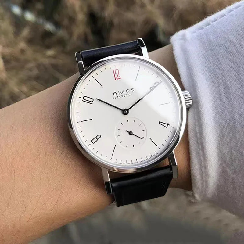 Simple Bauhaus automatic watch TANGOMAT series red 12 sapphire simple and versatile men's watch