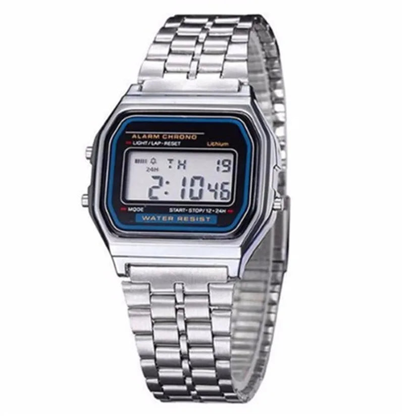 Fashion Steel LED Digital Watch Women Kid Children Alloy Wristwatch Cool Students Light Clock Relogio Exquisite Saati Best Gift