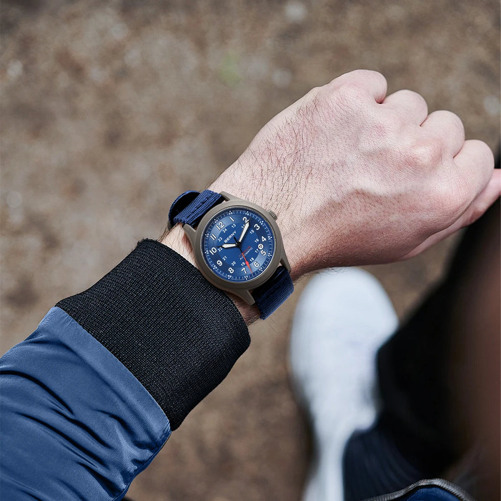 BERNY Titanium Automatic Men's Field Watches Date Sapphire Super Luminous Sports Easy Read Outdoor 10ATM Mechanical Pilot Watch