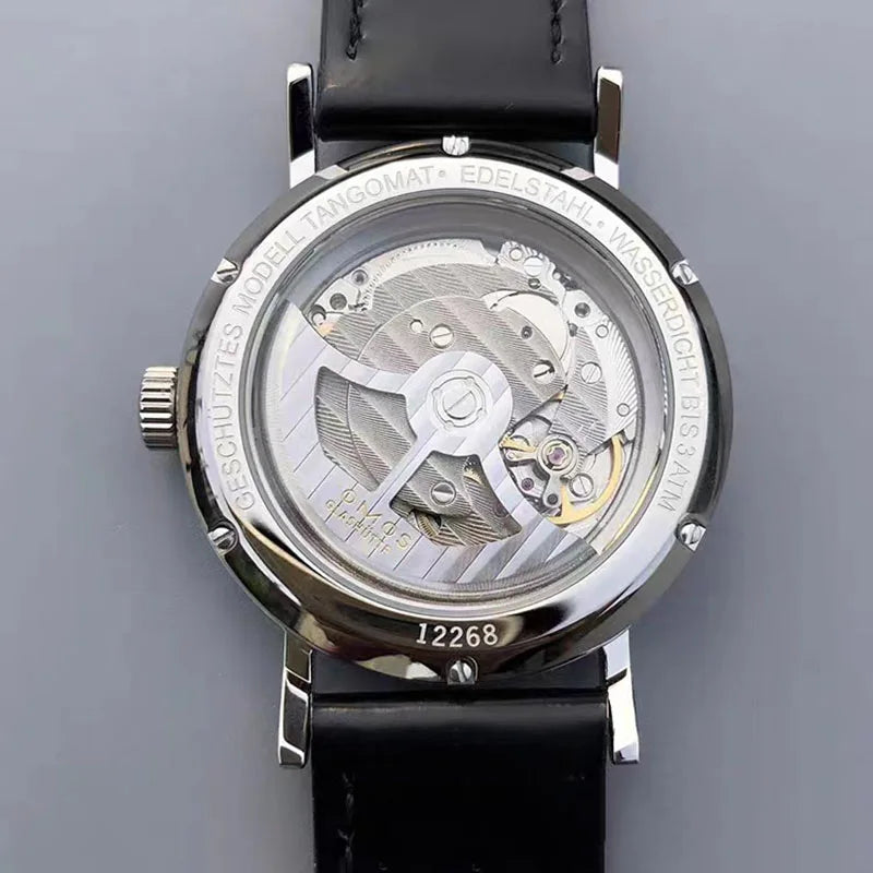 Simple Bauhaus automatic watch TANGOMAT series red 12 sapphire simple and versatile men's watch