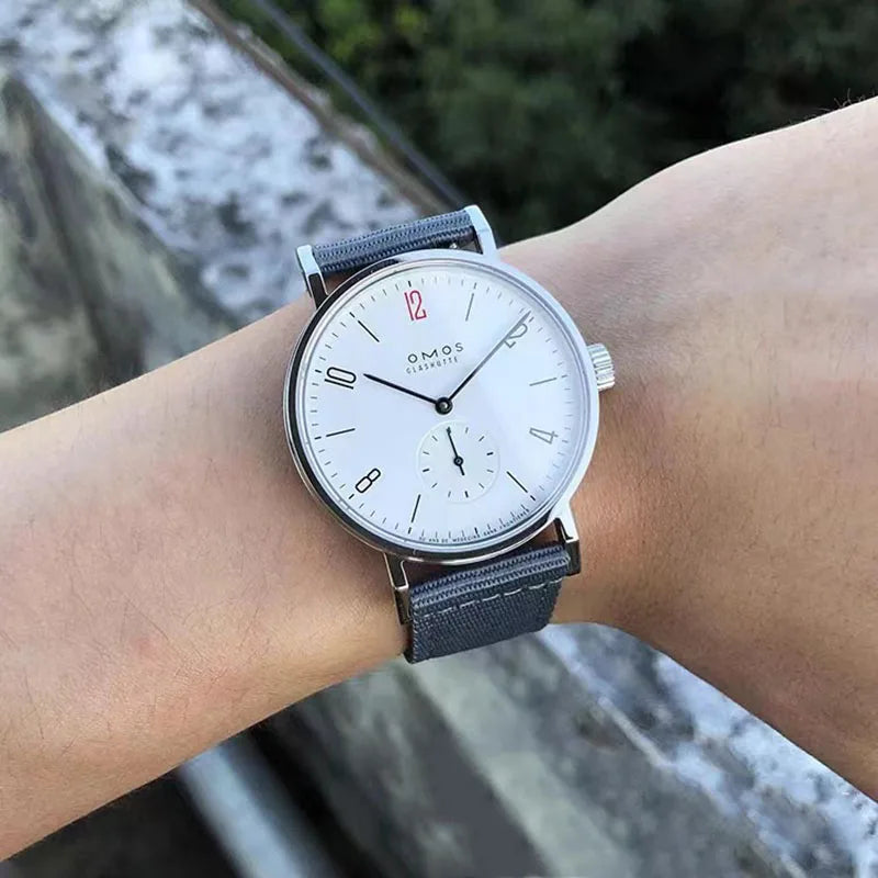 Simple Bauhaus automatic watch TANGOMAT series red 12 sapphire simple and versatile men's watch