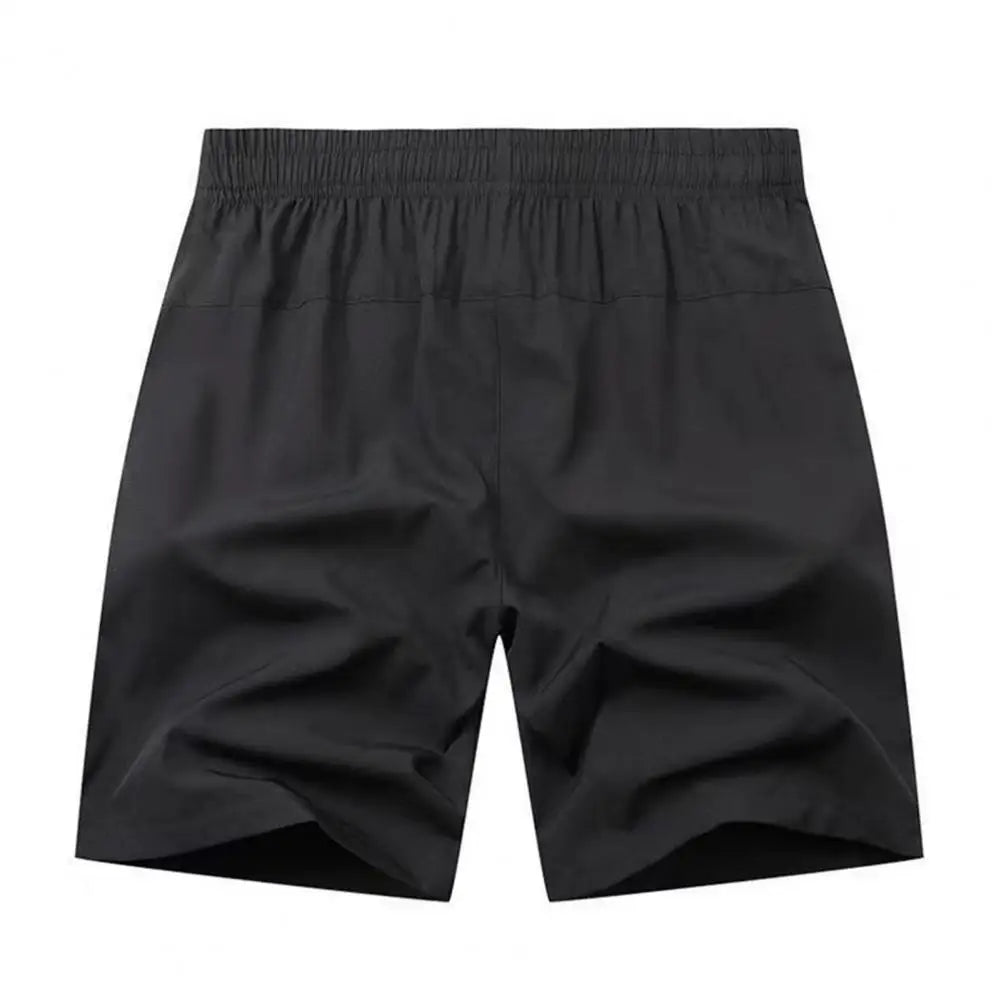 Men Beach Shorts Elastic Drawstring Waist Quick-Drying Casual Short Pants with Reinforced Pockets Street Quick-drying Shorts