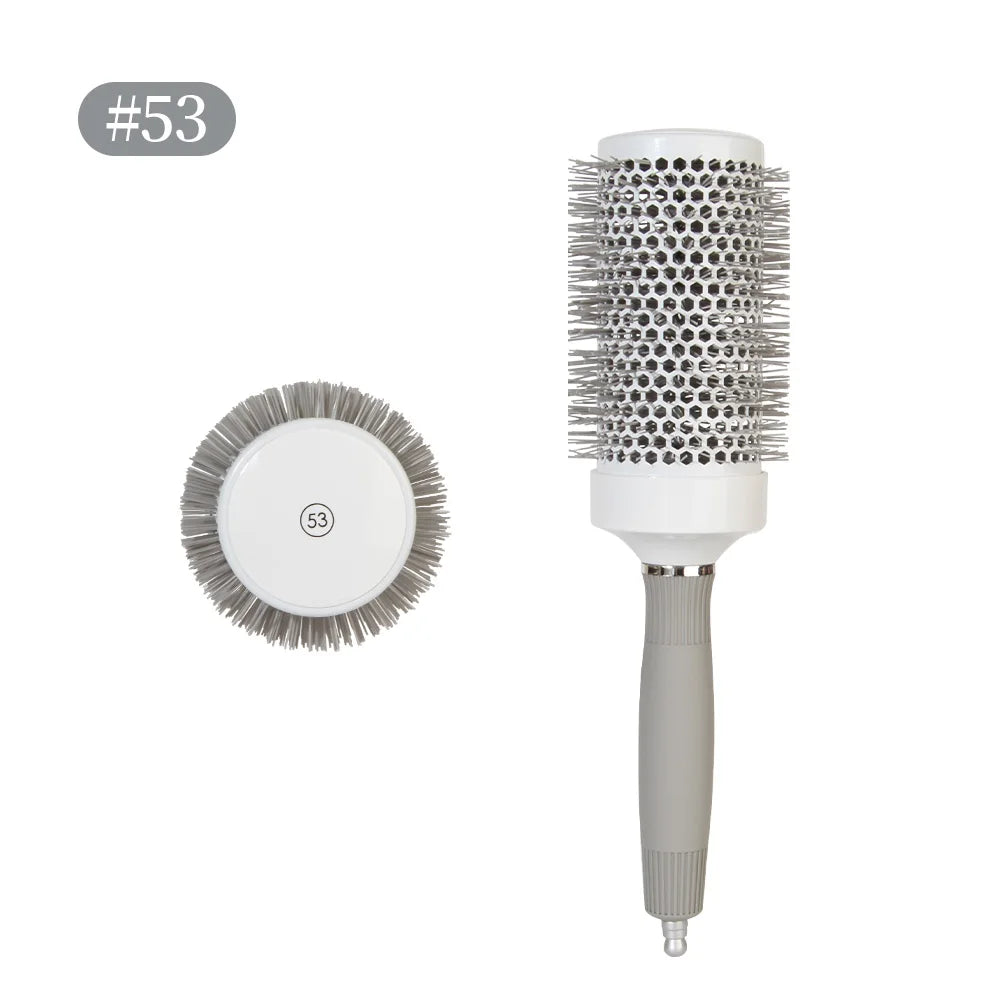 T Is a Professional Round Blow-Drying Roller Brush for Hairdressers, a Professional Curling Hot Air Brush, Available in 4 Sizes Suitable for All Hair Lengths, Ideal for Creating Stylish Curly Hairstyles, Suitable for Women's