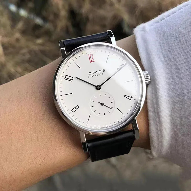 Simple Bauhaus automatic watch TANGOMAT series red 12 sapphire simple and versatile men's watch