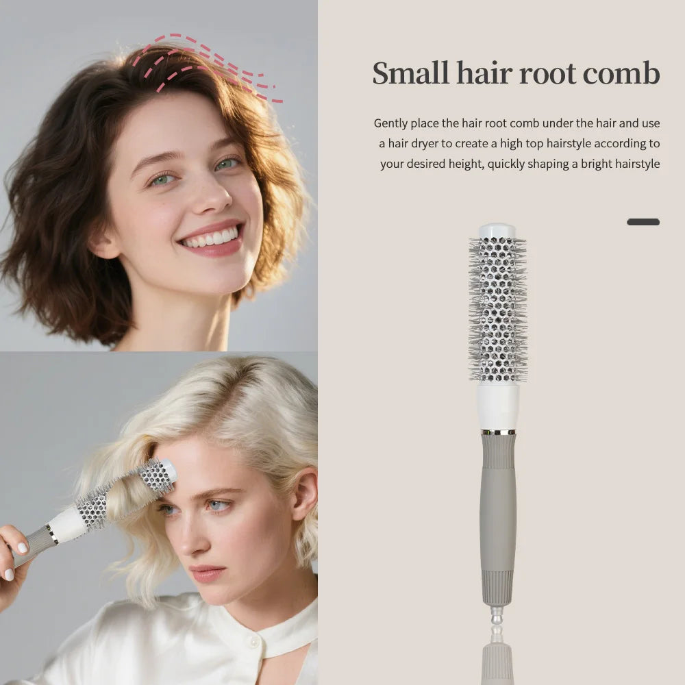 T Is a Professional Round Blow-Drying Roller Brush for Hairdressers, a Professional Curling Hot Air Brush, Available in 4 Sizes Suitable for All Hair Lengths, Ideal for Creating Stylish Curly Hairstyles, Suitable for Women's