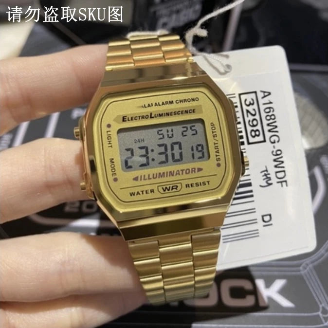 Luxury F91W Band Watch Waterproof Retro Digital Stainless Steel Sports Military Watches Men Women Electronic Wrist Watch Clock
