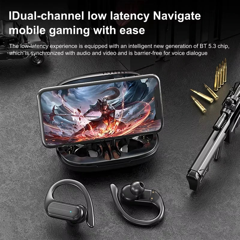 A520 Wireless Bluetooth 5.3 Earphones TWS Sports Earphones Touch HiFI Stereo Music Life Waterproof Hanging Earphones