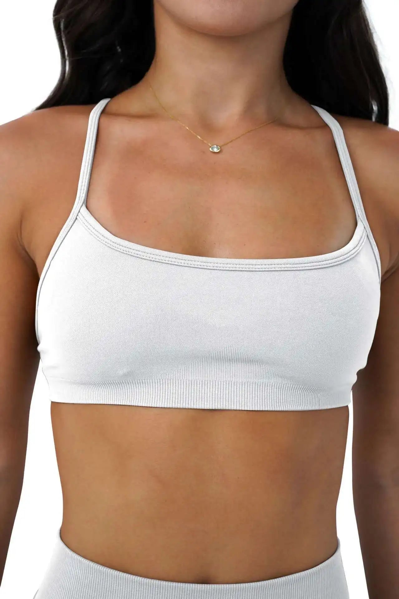 NCLAGEN Sports Bra Seamless Yoga Top Women Fitness Article Gym Active Wear Back Cross Workout Push-up Fitness Running Underwear