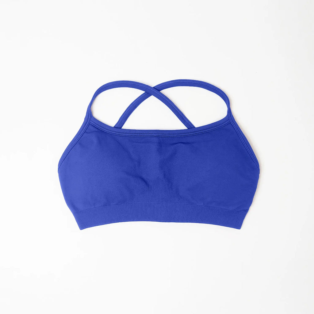 NCLAGEN Sports Bra Seamless Yoga Top Women Fitness Article Gym Active Wear Back Cross Workout Push-up Fitness Running Underwear