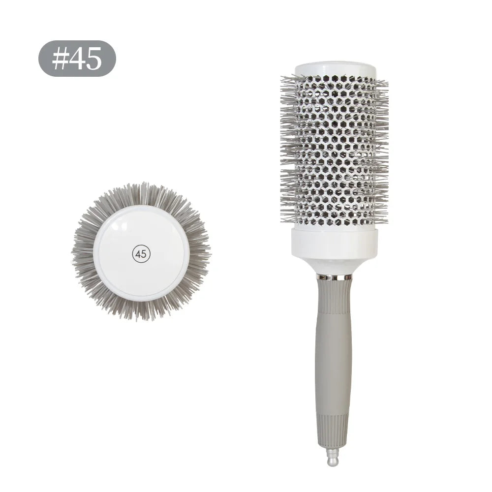 T Is a Professional Round Blow-Drying Roller Brush for Hairdressers, a Professional Curling Hot Air Brush, Available in 4 Sizes Suitable for All Hair Lengths, Ideal for Creating Stylish Curly Hairstyles, Suitable for Women's