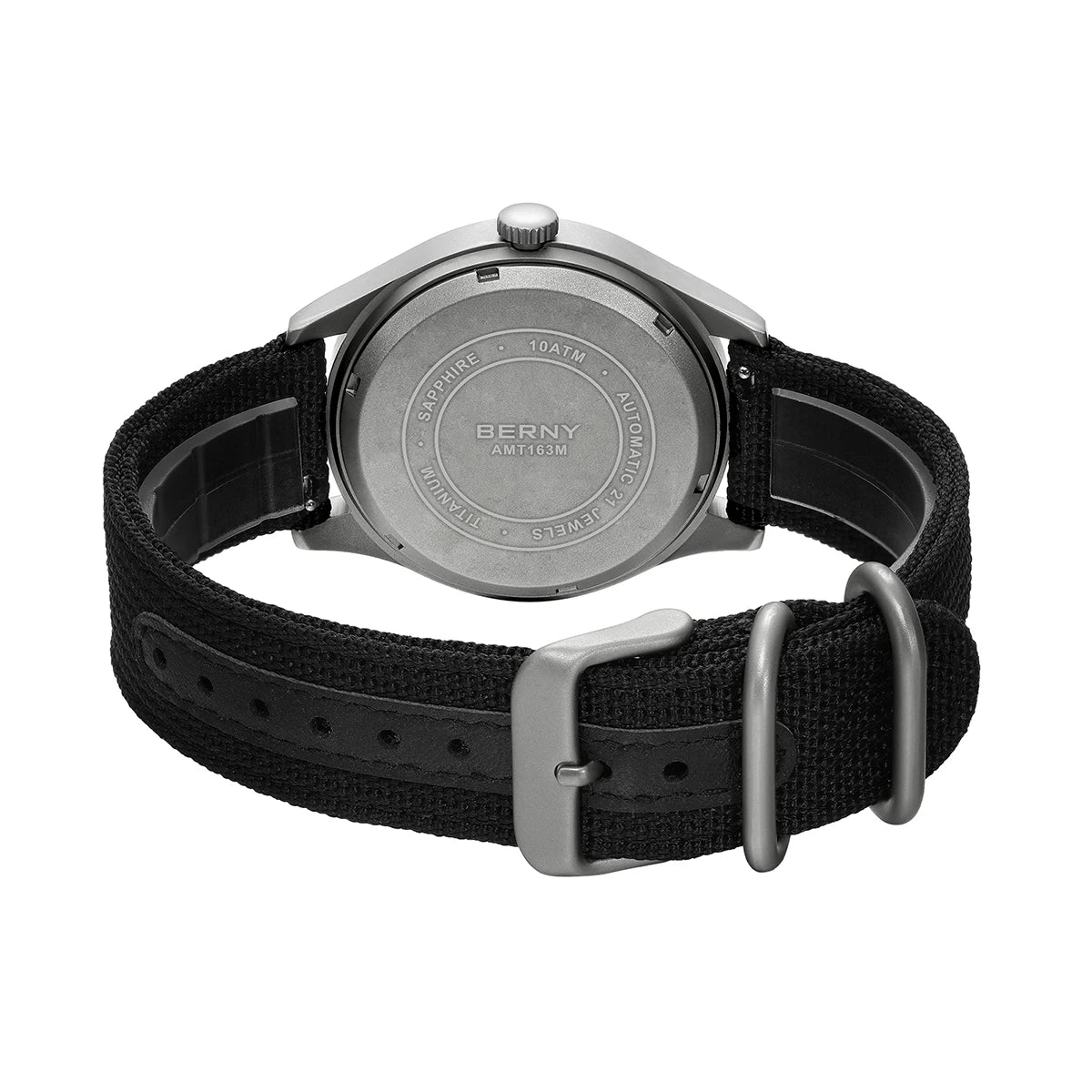 BERNY Titanium Automatic Men's Field Watches Date Sapphire Super Luminous Sports Easy Read Outdoor 10ATM Mechanical Pilot Watch