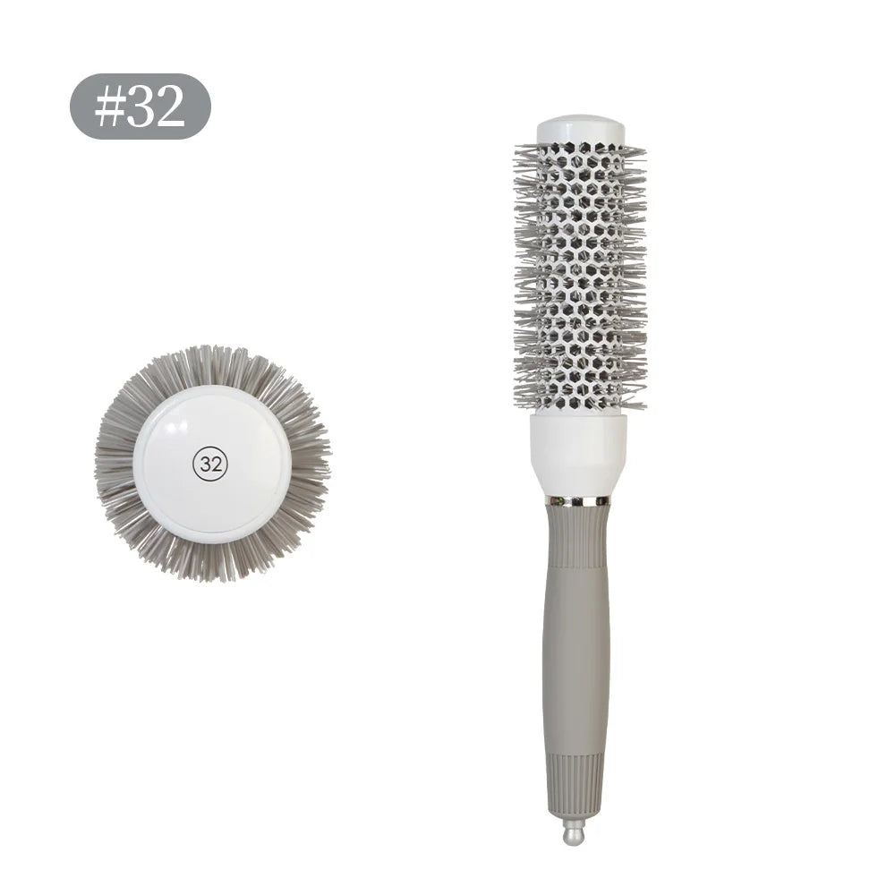 T Is a Professional Round Blow-Drying Roller Brush for Hairdressers, a Professional Curling Hot Air Brush, Available in 4 Sizes Suitable for All Hair Lengths, Ideal for Creating Stylish Curly Hairstyles, Suitable for Women's