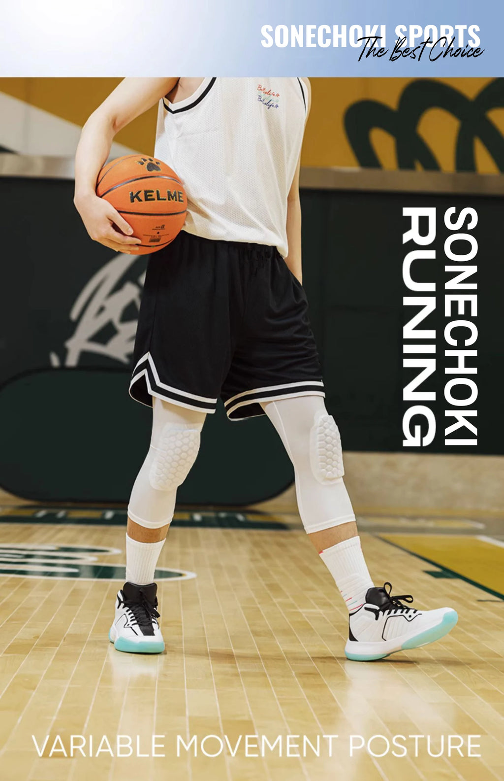 SONECHOKI Knee Length Basketball Shorts Men Striped Loose Running Sport Gym Mesh Breathable Fitness Training Workout Bottom Male