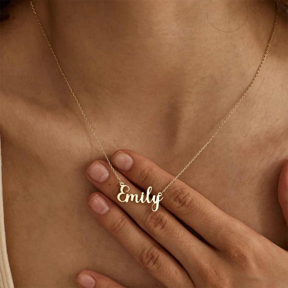Wholesale exquisite name necklaces, personalized children's name necklaces, birthday gifts for her, holiday gifts
