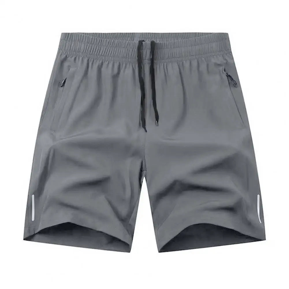 Men Beach Shorts Elastic Drawstring Waist Quick-Drying Casual Short Pants with Reinforced Pockets Street Quick-drying Shorts