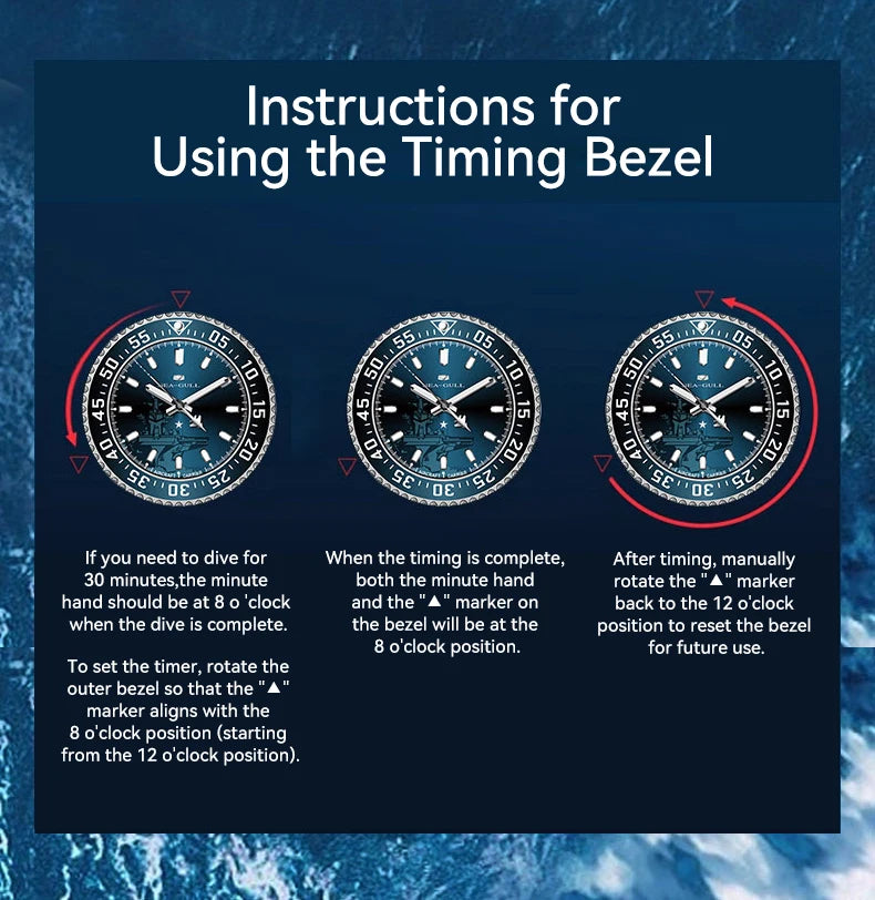 Seagull 44mm Diving Men Watches Automatic Mechanical Watch Sapphire Ocean Series 200M Waterproof Top Brand 816.32.1083 reloj