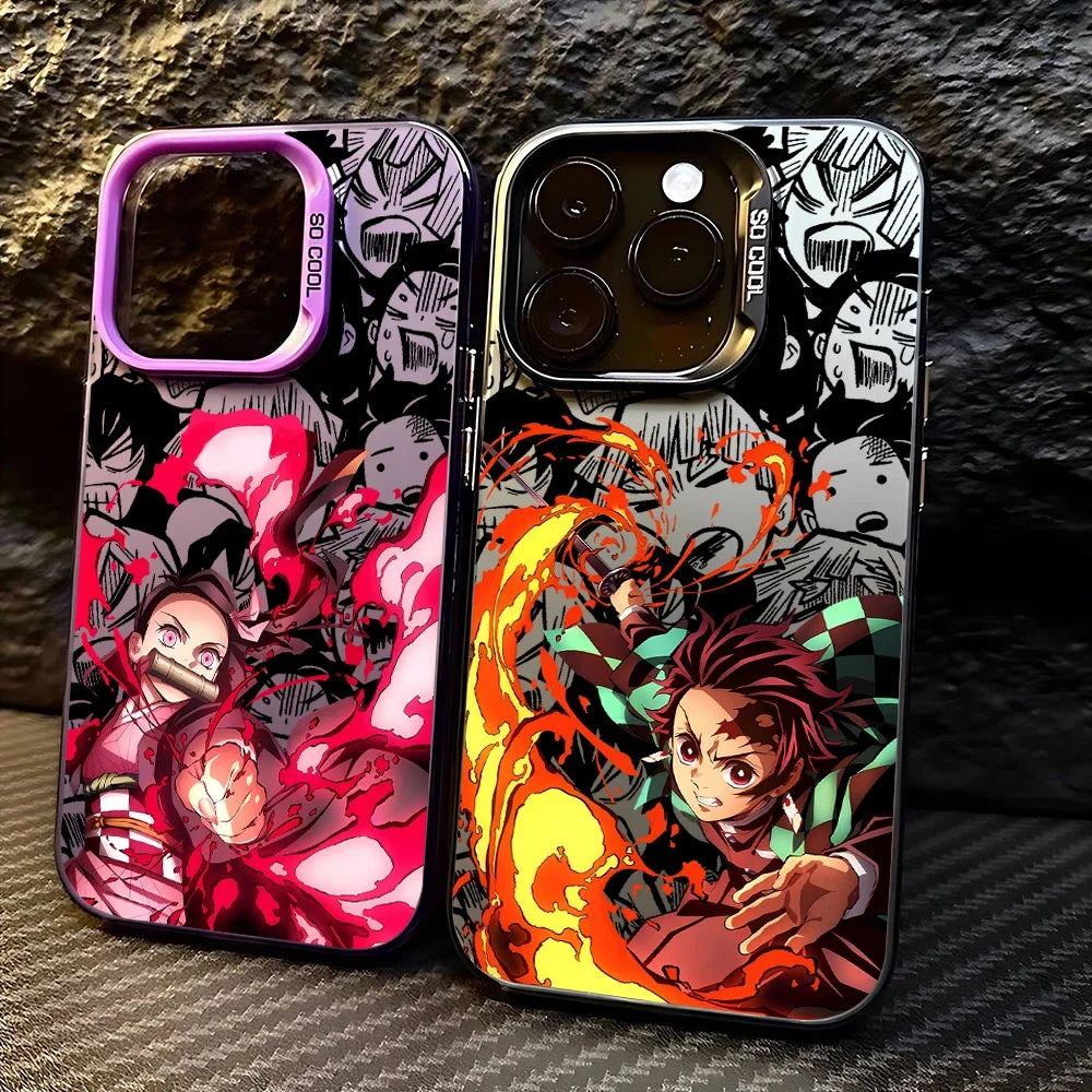Anime Demon Slayers Tanjiroes Phone Case for IPhone 16e 16 15 14 13 12 11 Mini Pro Max X XR XSMAX 8 7 Plus Matte Back Cover