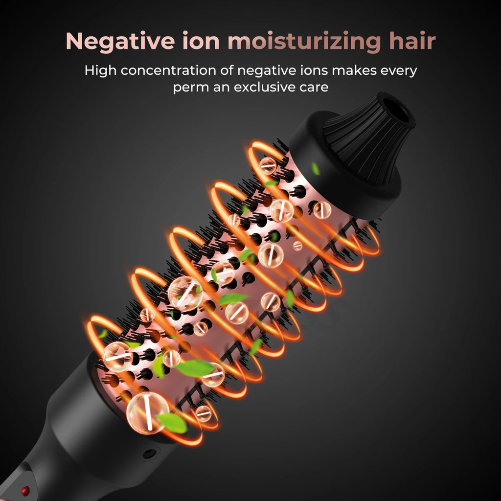 Thermal Brush, Heated Round Brush, 1 1/2 inch Thermal Round Brush Curling Iron Brush for Short Long Hair Hair Curling Brush