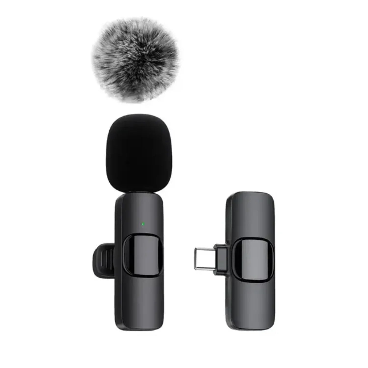 Wireless Lavalier Microphone Audio Video Recording Mini Mic   Android Laptop Live Gaming Mobile Phone Microphone