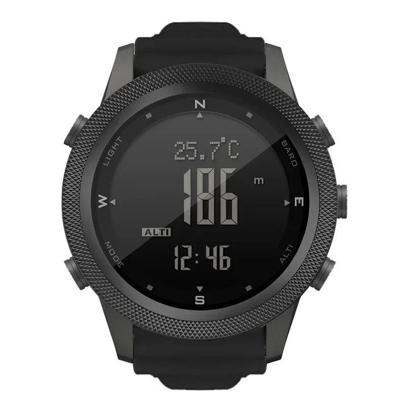 Able NORTH EDGE APACHE-46 Men's Digital Watch Military Sports Waterproof 50M Altimeter Barometer Compass World Time Wristwatch C