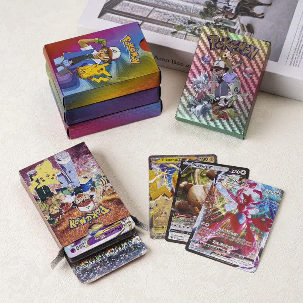 NEW 55PCS Pokemon Colorful Gold Foil Card Charizard Pikachu Arceus Silver Rainbow English VSTAR GX V VMAX Card