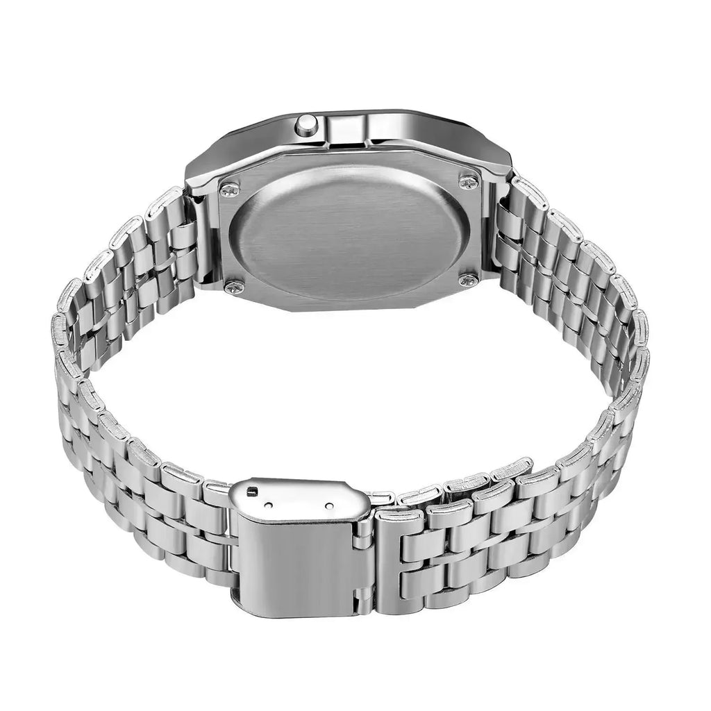 Luxury F91W Band Watch Retro Digital Stainless Steel Sports Military Watches Waterproof Men Women Electronic Wristwatch Clock