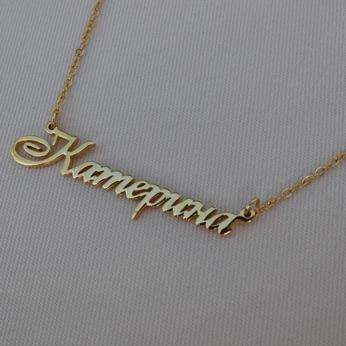 Custom Russian Name Necklace Women Girl Jewelry Personalized Gold Color Stainless Steel Cyrillic Ukrainian Nameplate Necklace