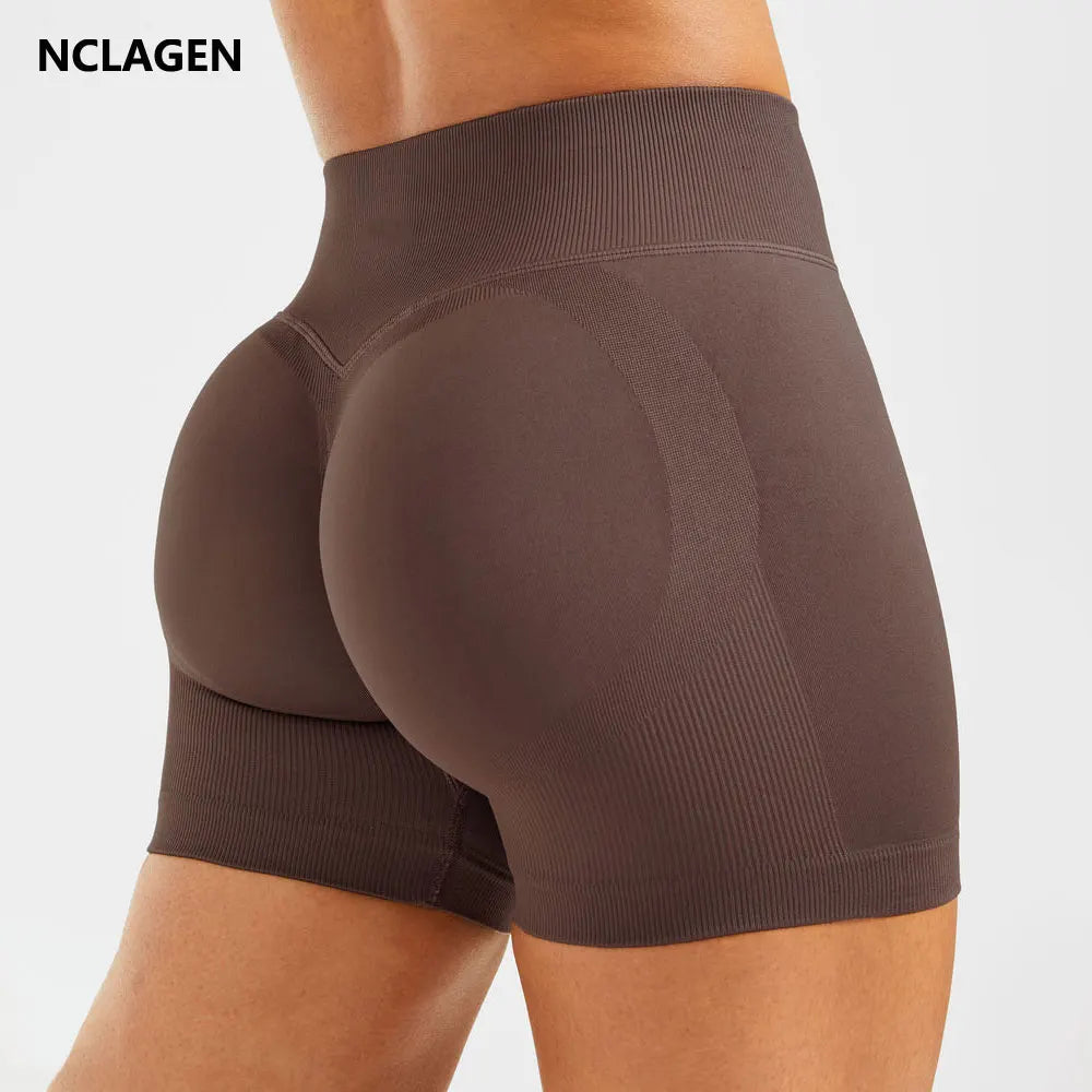 NCLAGEN Adapt Seamless Shorts High Waist Women Gym Clothes Workout Scrunch Butt Yoga Leggings Fitness Sports Cycling Short