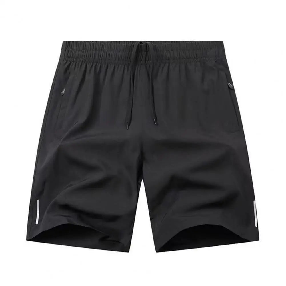 Men Beach Shorts Elastic Drawstring Waist Quick-Drying Casual Short Pants with Reinforced Pockets Street Quick-drying Shorts