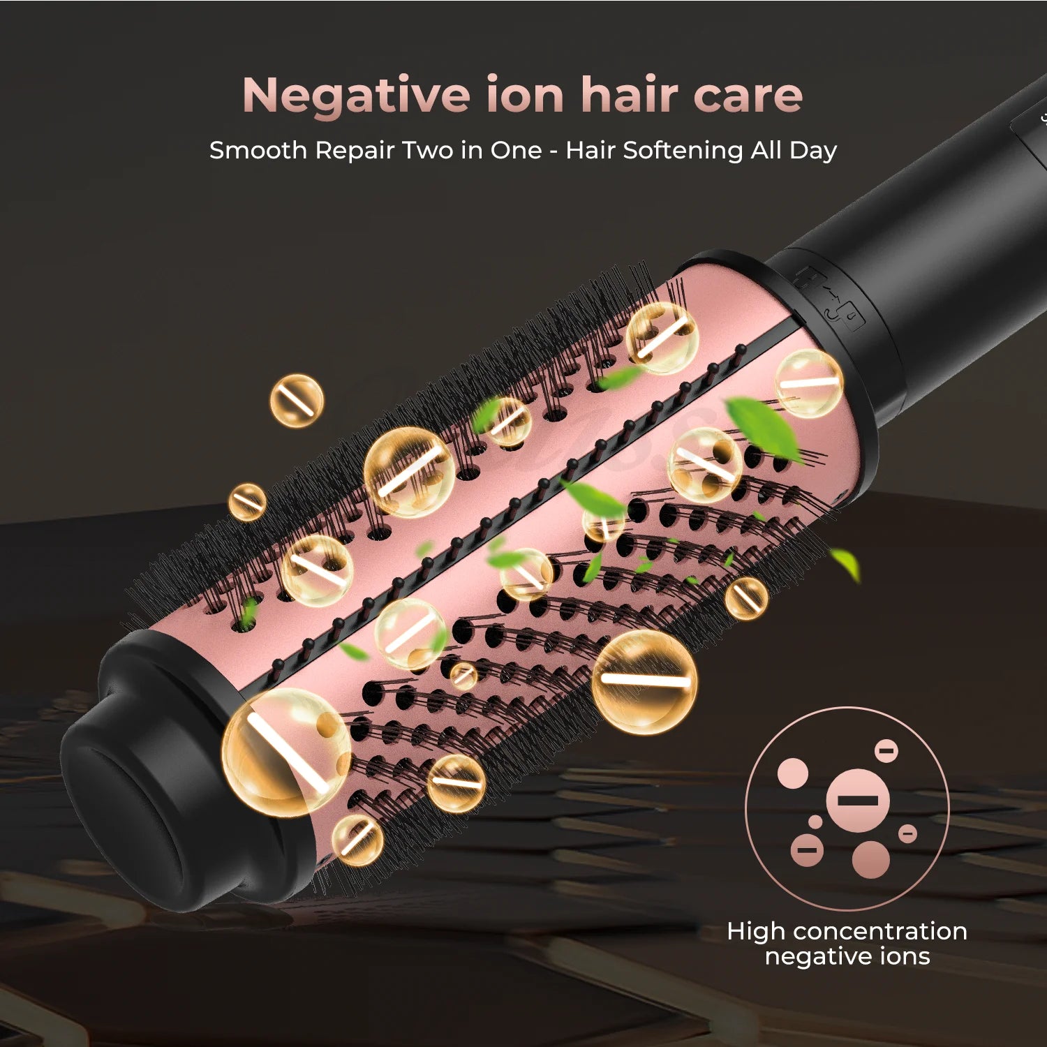 Thermal Brush Heated Curling Brush Ceramic Curling Iron Volumizing Brush with 3 head Heating Round Brush Travel Hair Curler Comb