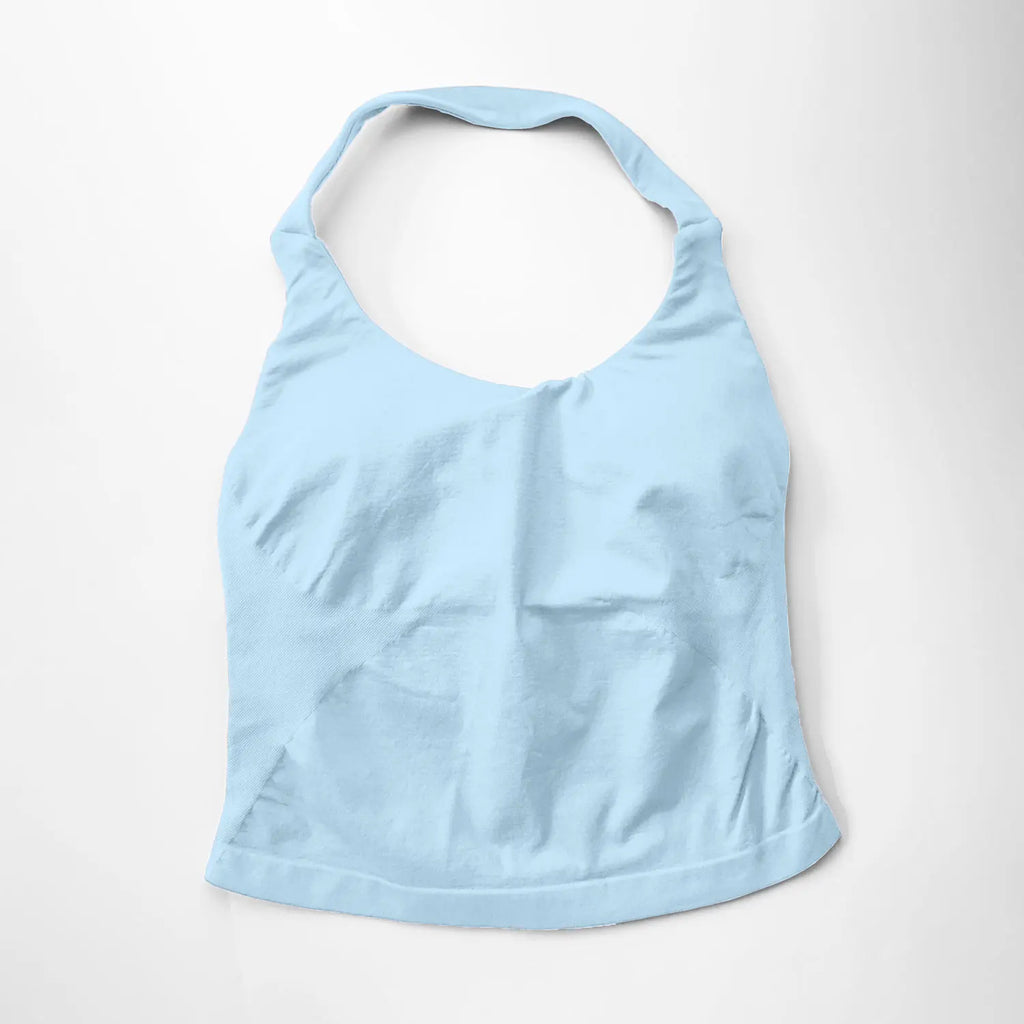 NCLAGEN Gym Halter Top Woman longline strappy tank Padded yoga clothing Fitness workout Running Activewear pilates clothes