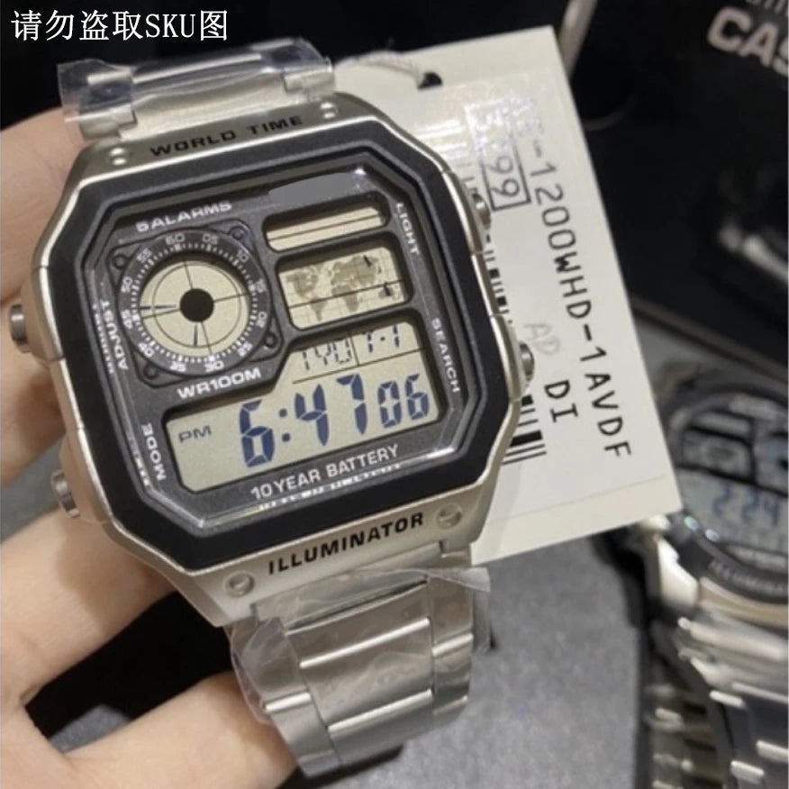 Luxury F91W Band Watch Waterproof Retro Digital Stainless Steel Sports Military Watches Men Women Electronic Wrist Watch Clock
